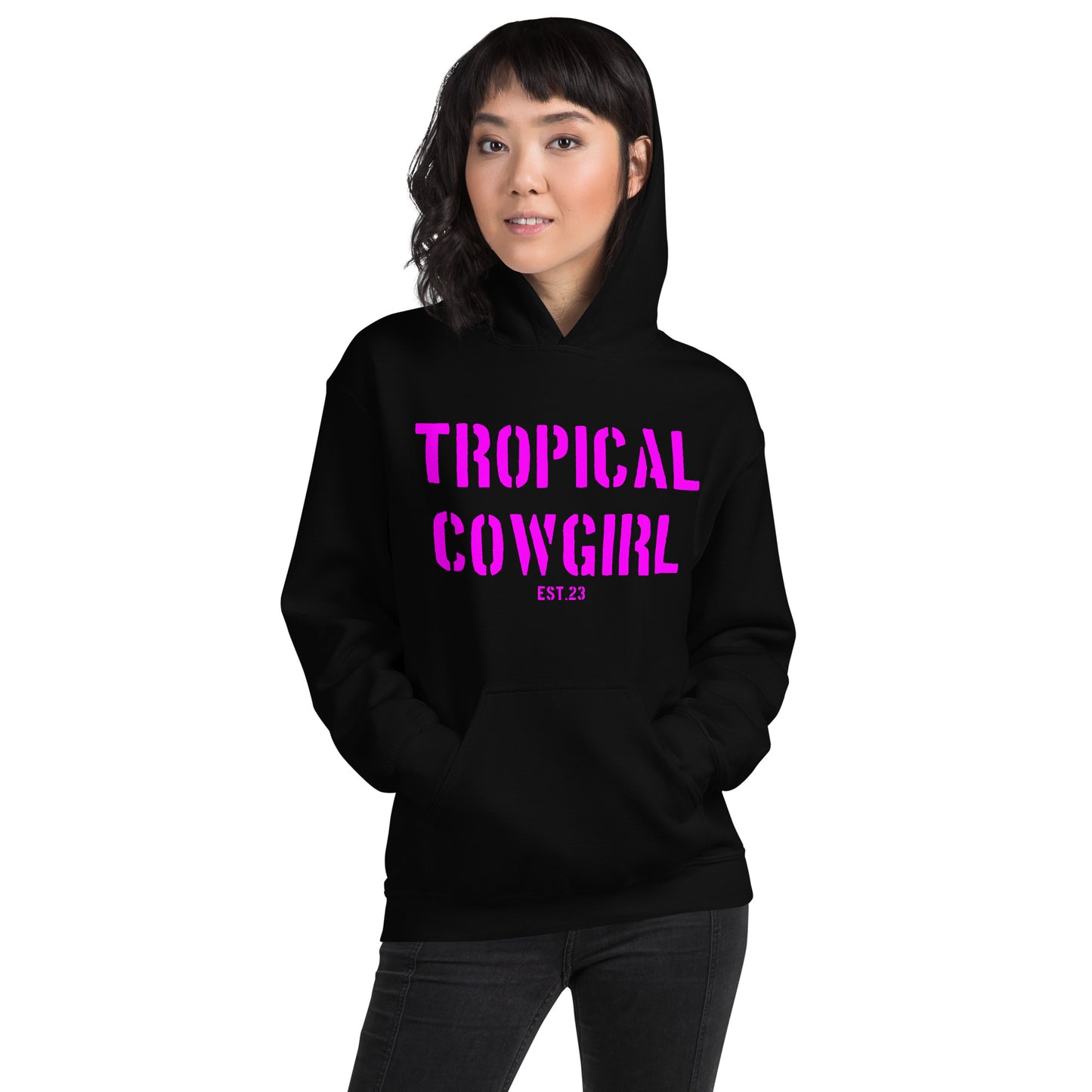 Tropical Cowgirl  Hoodie Pink