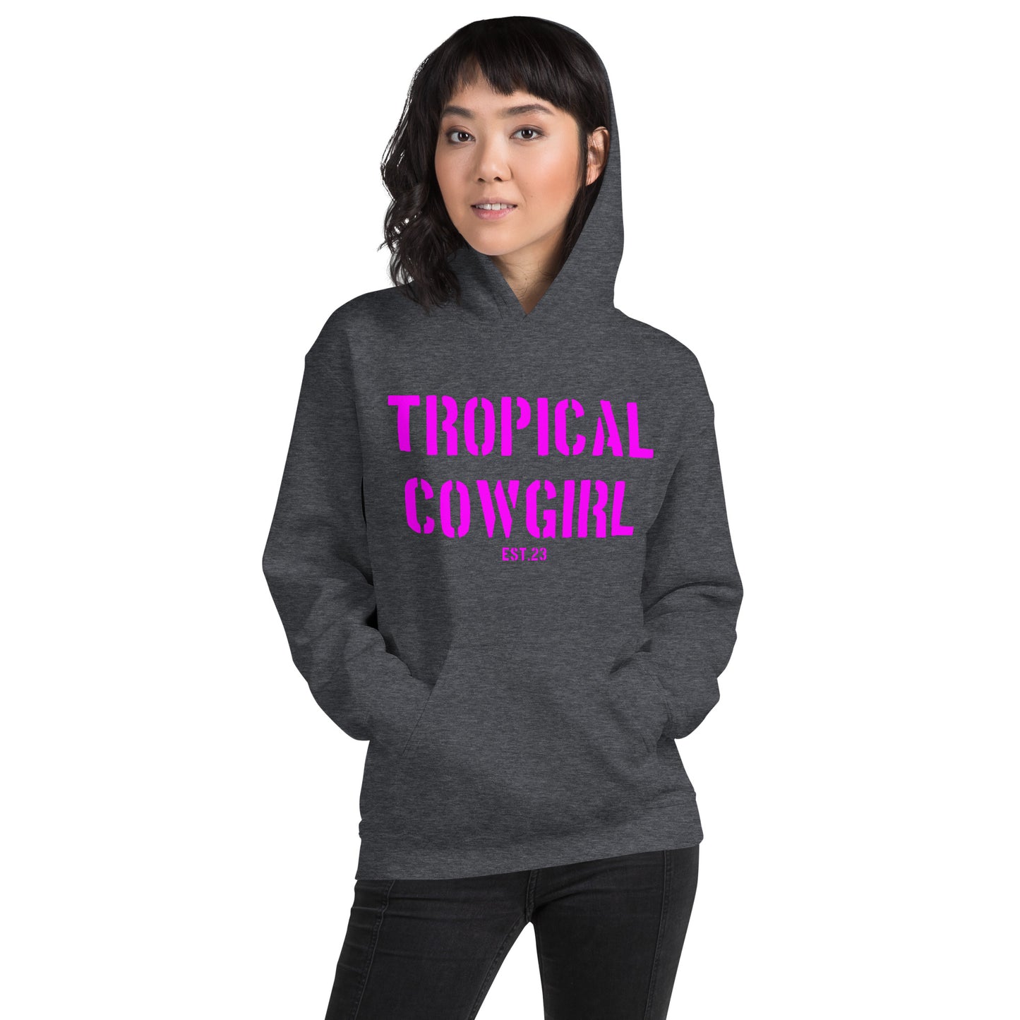 Tropical Cowgirl  Hoodie Pink