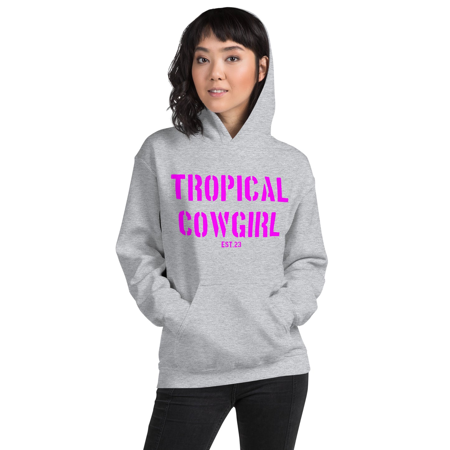 Tropical Cowgirl  Hoodie Pink